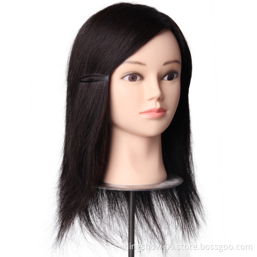 Practice head real hair barber training head in other hair salon equipment